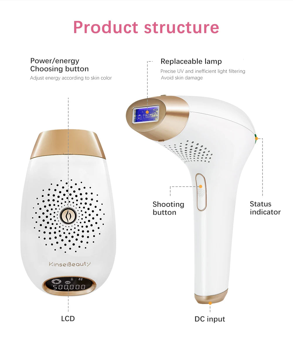 Laser Hair Removal 500000 Flashes MELSYA IPL Hair removal Epilator LCD Display Laser Permanent Bikini Trimmer Electric Depilador