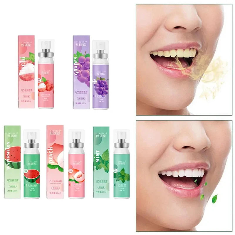 Mouth Freshener Spray Oral Spray Remove Bad Breath Long Lasting Fruity Portable Breath Freshener Refreshing Oral Care Products