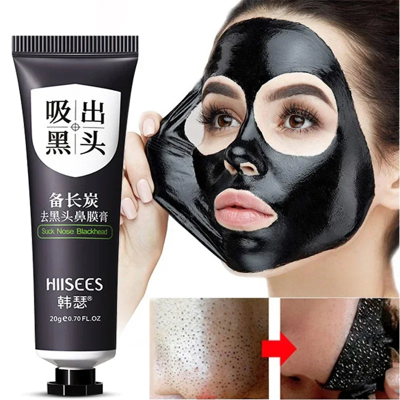 Bamboo Blackhead Cream Remover Oil Control Exfoliating Face Mask Cream Peel Off Nose Black Dots Mask Acne Cleansing Cosmetics