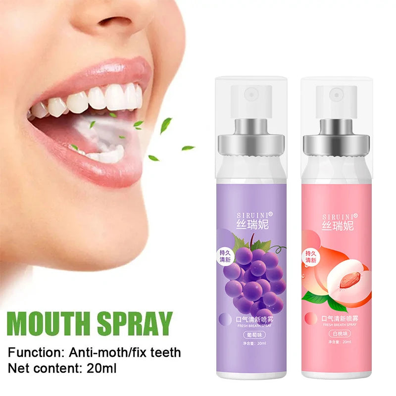 Mouth Freshener Spray Oral Spray Remove Bad Breath Long Lasting Fruity Portable Breath Freshener Refreshing Oral Care Products