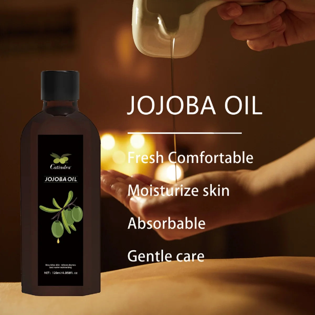 120ml Jojoba Oil Firm Skin Moisturizing Body Effectively Massage SPA Smooth Body Care Natural Organic Plant Oil