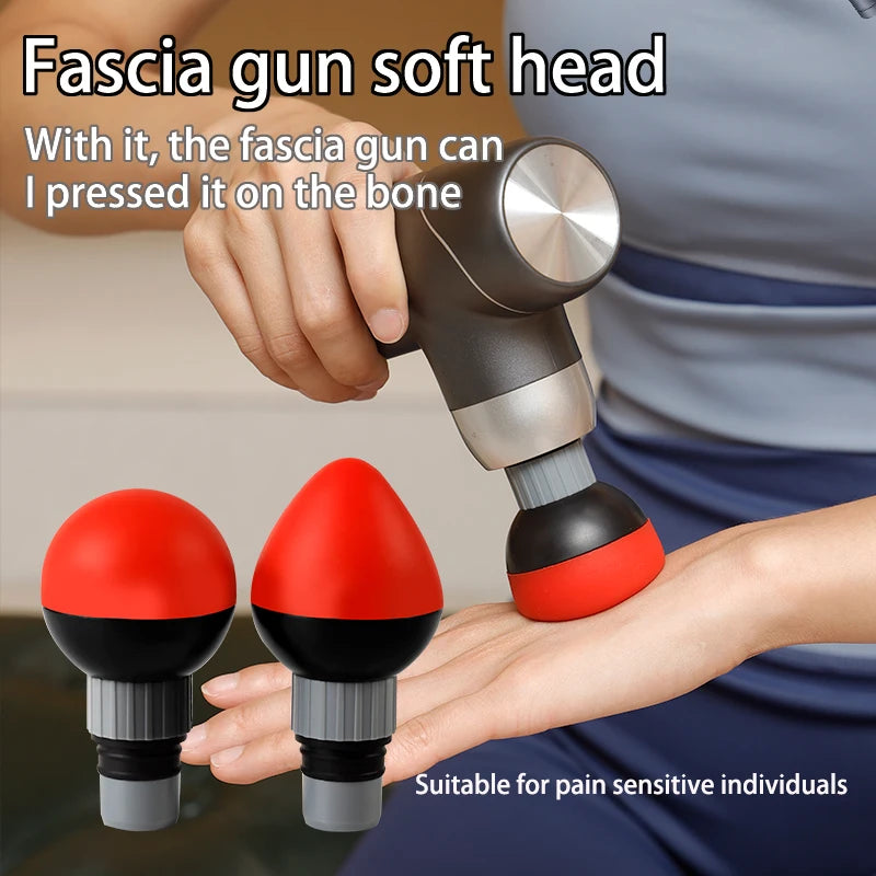 Fascia gun massage head 12mm-18mm caliber universa massage gun accessoriesl silicone soft head for deep tissue muscle relaxation