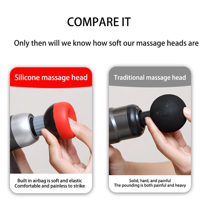 Fascia gun massage head 12mm-18mm caliber universa massage gun accessoriesl silicone soft head for deep tissue muscle relaxation