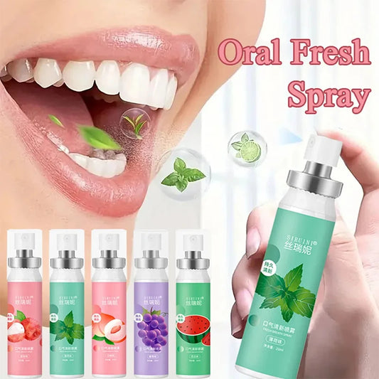 Mouth Freshener Spray Oral Spray Remove Bad Breath Long Lasting Fruity Portable Breath Freshener Refreshing Oral Care Products