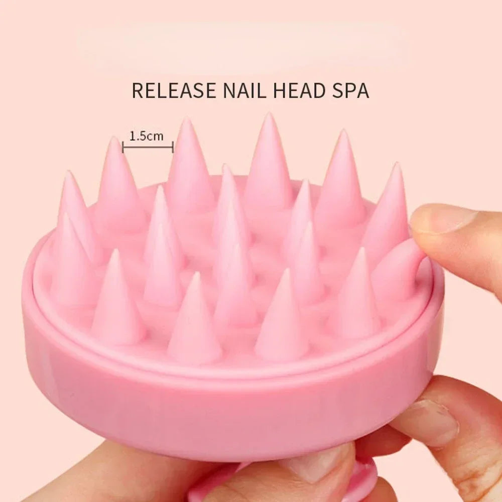 1pc Silicone Shampoo Brush Head Scalp Massage Comb Hair Washing Combs Bath Shower Body Massage Brushes Salon Hairdressing Tools