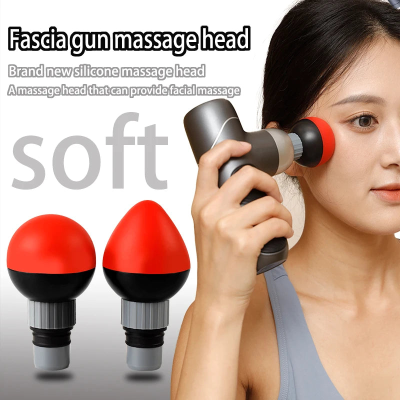 Fascia gun massage head 12mm-18mm caliber universa massage gun accessoriesl silicone soft head for deep tissue muscle relaxation