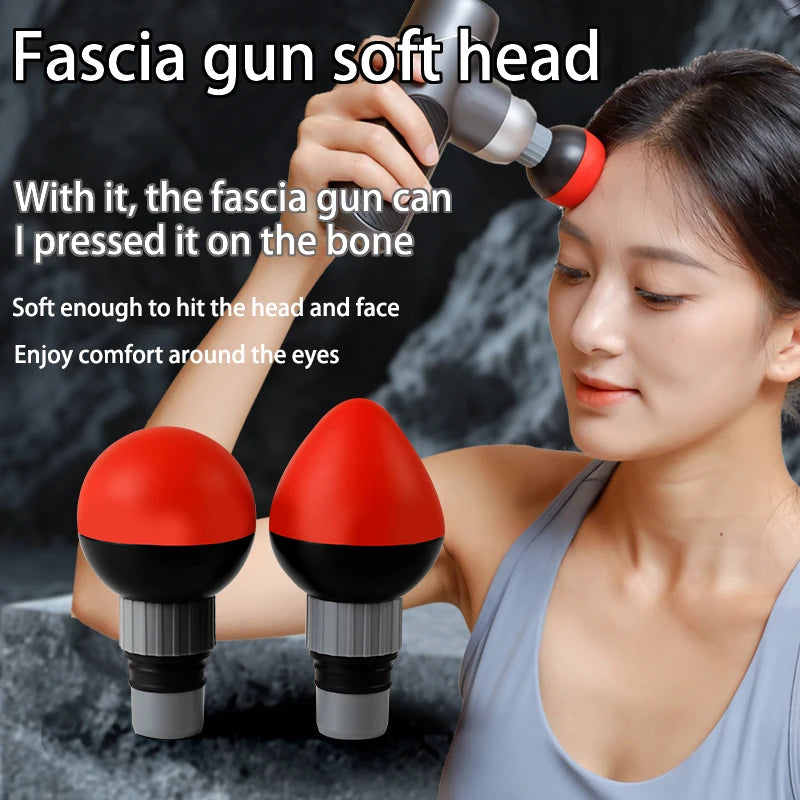 Fascia gun massage head 12mm-18mm caliber universa massage gun accessoriesl silicone soft head for deep tissue muscle relaxation