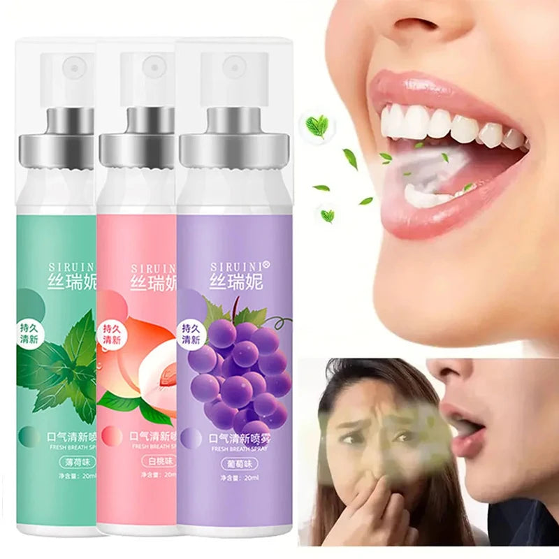 Mouth Freshener Spray Oral Spray Remove Bad Breath Long Lasting Fruity Portable Breath Freshener Refreshing Oral Care Products