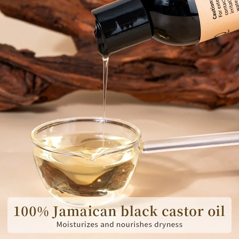 100% Pure Natural Cold Pressed Castor Oil Promotes Healthy Skin and Hair  Thickens Eyebrows and Extends Eyelashes Massage 237ml