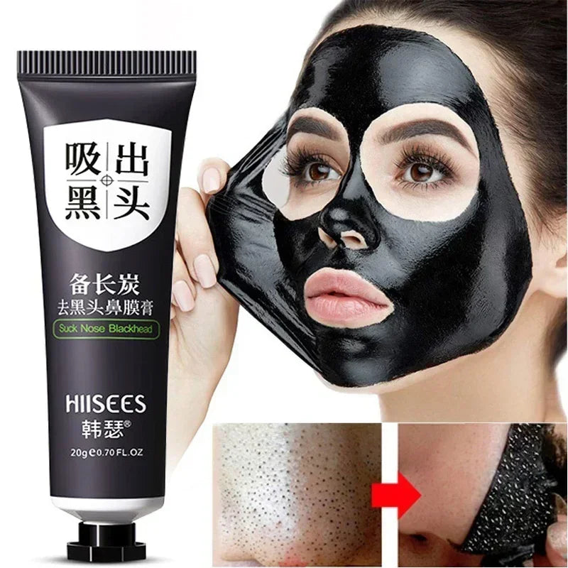 Bamboo Blackhead Cream Remover Oil Control Exfoliating Face Mask Cream Peel Off Nose Black Dots Mask Acne Cleansing Cosmetics